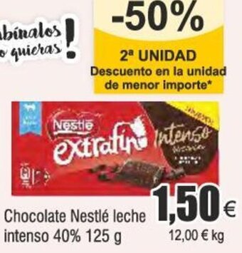 Froiz Chocolate Nestlé leche Intenso 40% 125 g oferta