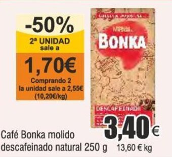 Froiz Café Bonka molido descafeinado natural 250 g oferta