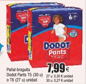 FROIZ Pañal-braguita Dodot Pants T5 (30 u) oferta