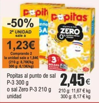 Froiz Popitas al punto de sal P-3 300 g o sal Zero P-3 210 g 210 g oferta