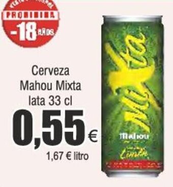 Froiz Cerveza Mahou Mixta lata 33 cl oferta