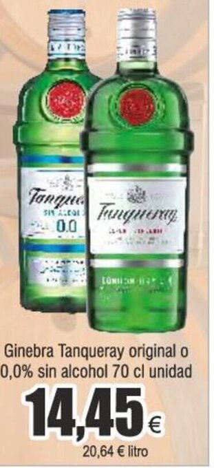 FROIZ Ginebra Tanqueray original o 0,0% sin alcohol 70 cl unidad oferta