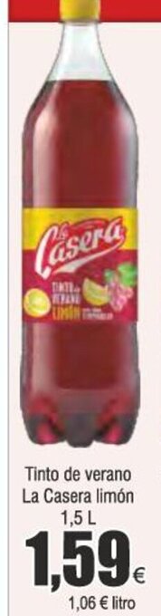 Froiz Tinto de verano La Casera limón 1.5L oferta