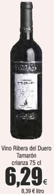 Froiz Vino Ribera del Duero Tamarón crianza 75 cl oferta