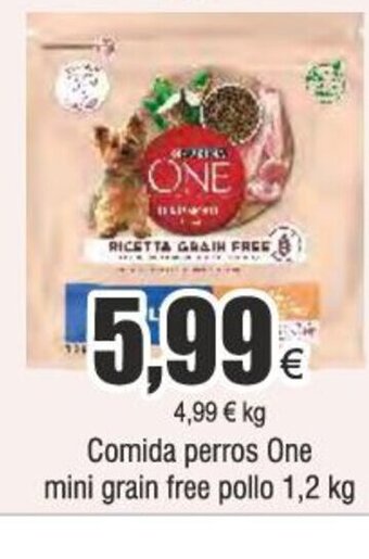 Froiz Comida perros One mini grain free pollo 1,2 kg oferta