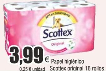 FROIZ Papel higiénico Scottex original 16 rollos oferta