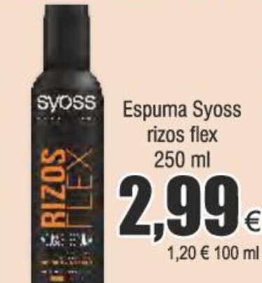 Froiz Espuma Syoss rizos flex 250 ml oferta