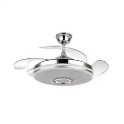 Brico Depôt Ventilador led modelo noto cromo motor dc, con altavoz fabrilamp oferta