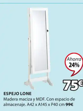 JYSK Espejo Lone A42 x A145 x P40 cm oferta