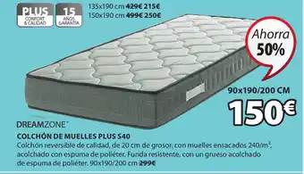 JYSK Dreamzone Colchón De Muelles Plus S40 oferta