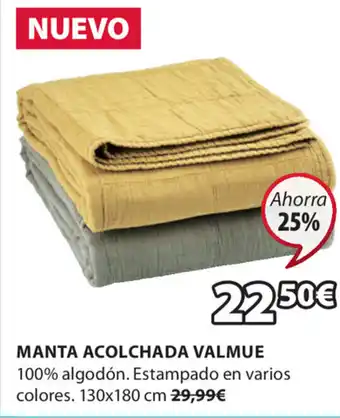 JYSK Manta Acolchada Valmue 130x180cm oferta