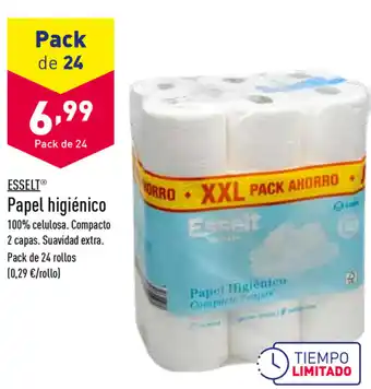 ALDI Esselt Papel higiénico Pack de 24 rollos oferta