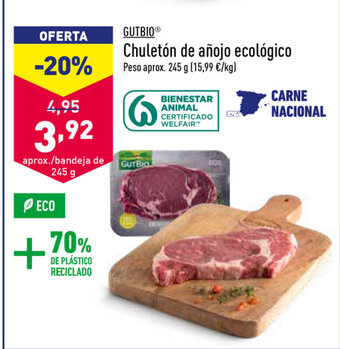 ALDI Gutbio Chuletón de añojo ecológico 245g oferta