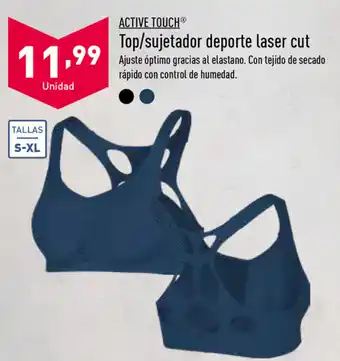 ALDI Actove Touch Top/sujetador deporte laser cut oferta