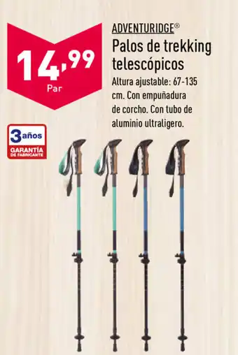 ALDI Adventuridge Palos de trekking telescópicos oferta