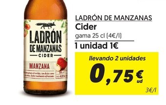 Hiper Usera LADRÓN DE MANZANAS Cider oferta