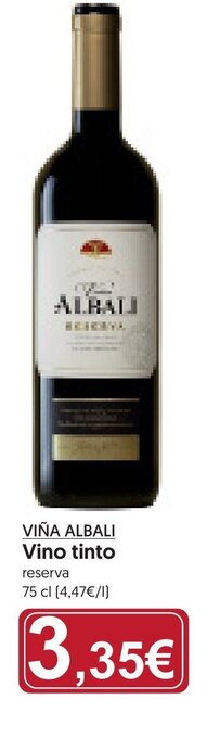Hiper Usera VIÑA ALBALI Vino tinto oferta