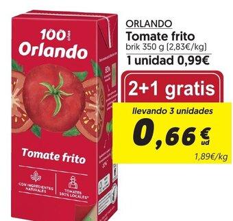 Hiper Usera ORLANDO Tomate frito oferta