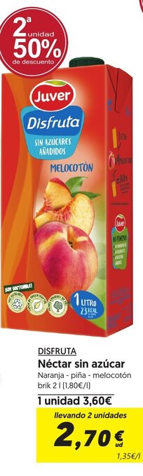 Hiper Usera DISFRUTA Néctar sin azúcar oferta