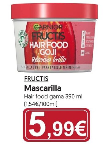 Hiper Usera FRUCTIS Mascarilla oferta