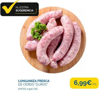 Cash Ecofamilia LONGANIZA FRESCA DE CERDO "DUROC" oferta