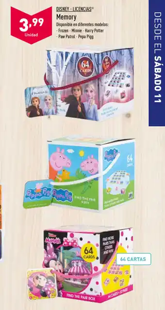 ALDI Disney Licencias Memory oferta