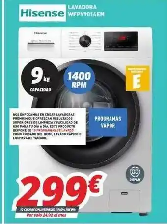 Mi electro Hisense Lavadora Wfpv9014em oferta