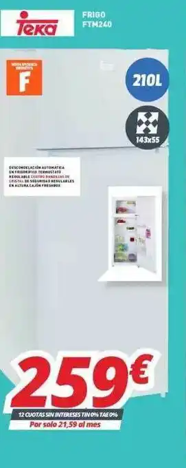 Mi electro Teka Frigo Ftm240 oferta
