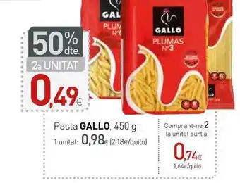 Condis Pasta Gallo 450g oferta