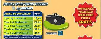 Aurgi Pastillas De Freno Turismo By Brembo oferta