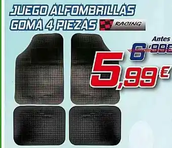 Juego Alfombrillas Goma 4 Piezas Racing