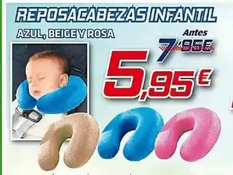 Aurgi Reposacabezas Infantil Azul Beige Y Rosa oferta
