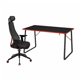 IKEA Huvudspelare / matchspel escritorio y silla gaming, negro oferta