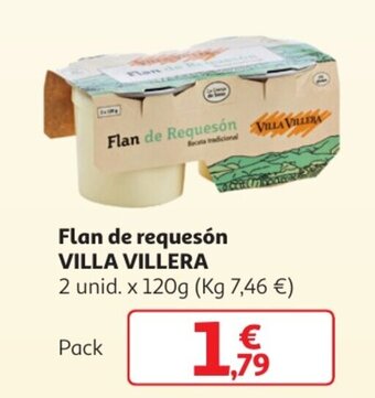 Alcampo Flan de requesón VILLA VILLERA oferta