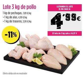 AhorraMas Lote 3 kg de pollo oferta