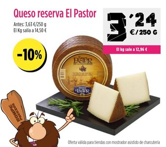 AhorraMas Queso reserva El Pastor oferta