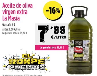 AhorraMas Aceite de oliva virgen extra La Masía oferta