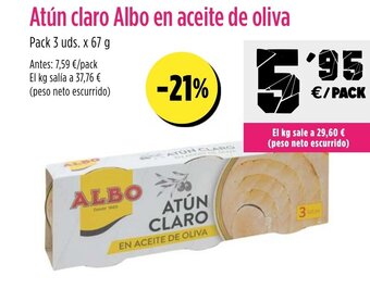 AhorraMas Atún claro Albo en aceite de oliva oferta
