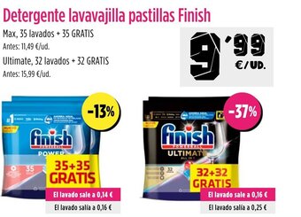 AhorraMas Detergente lavavajilla pastillas Finish oferta