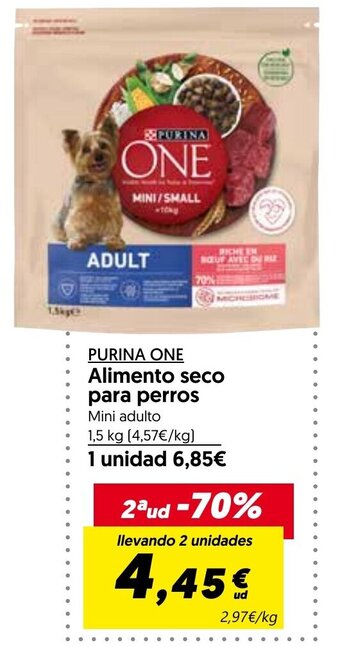 Hiper Usera PURINA ONE Alimento seco para perros oferta