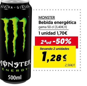 Hiper Usera MONSTER Bebida energética oferta