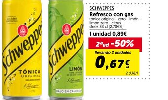 Hiper Usera SCHWEPPES Refresco con gas oferta