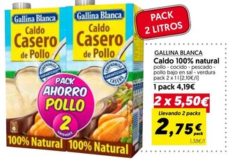 Hiper Usera GALLINA BLANCA Caldo 100% natural oferta