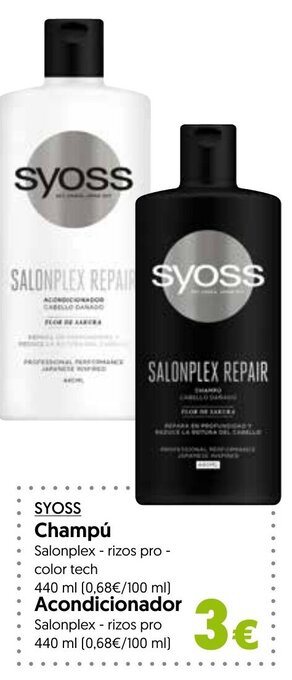 Hiper Usera SYOSS Champú oferta
