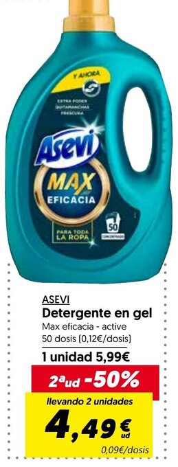 Hiper Usera ASEVI Detergente en gel oferta