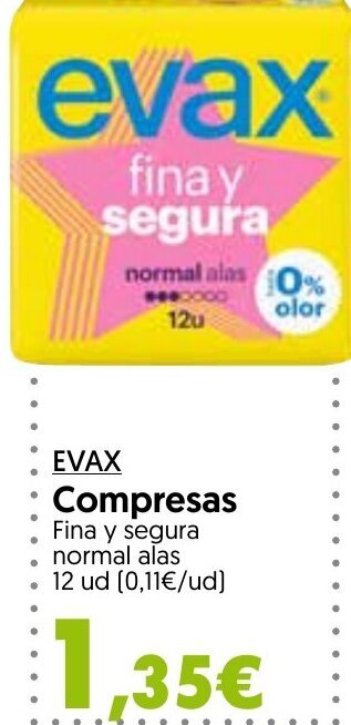Hiper Usera EVAX Compresas oferta