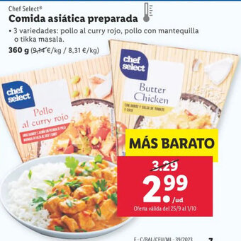 Lidl Chef Select Comida asiática preparada oferta