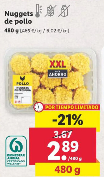 Lidl Nuggets de pollo oferta