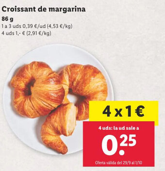 Lidl Croissant de margarina oferta