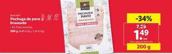 Lidl Realvalle Pechuga de pavo braseado oferta
